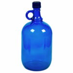 Aquacentrum blaue 2 Liter Wasserflasche aus Glas 1500