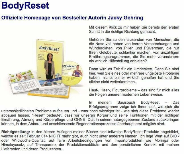 Body Reset - Jacky Gehring
