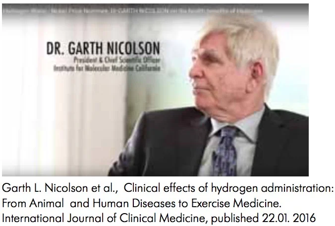 Garth L Nicolson Κλινικές επιδράσεις της χορήγησης υδρογόνου