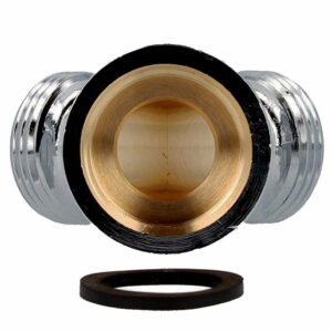 2-Wege Verteilerstueck Y Verteiler 3:4 Zoll zum Anschluss 2 Geraetewaschmaschine und Wasserionisierer o Wasserfilter von oben