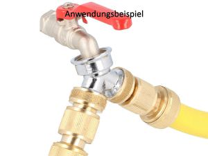 Anwendungsbeispiel- 2-Wege Verteilerstueck Y Verteiler 3:4 Zoll zum Anschluss 2 Geraetewaschmaschine und Wasserionisierer o Wasserfilter