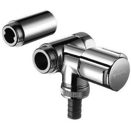 Schell Comfort NA valve for wall batteries 3-4 inch connection on the right, chrome-plated brass