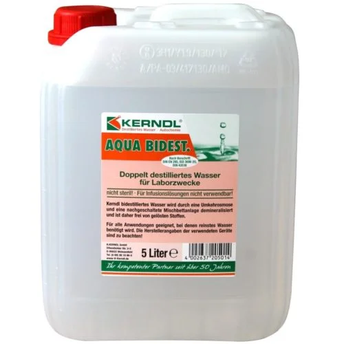 5l canister bidest water Aqua purificata from Kerndl 20505