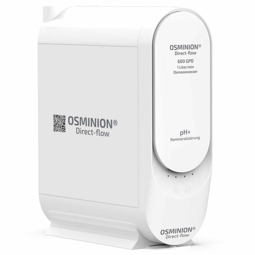Osminion® Direct Flow 1 LpM 600 GPD reverse osmosis system with remineralization pH value increase pers